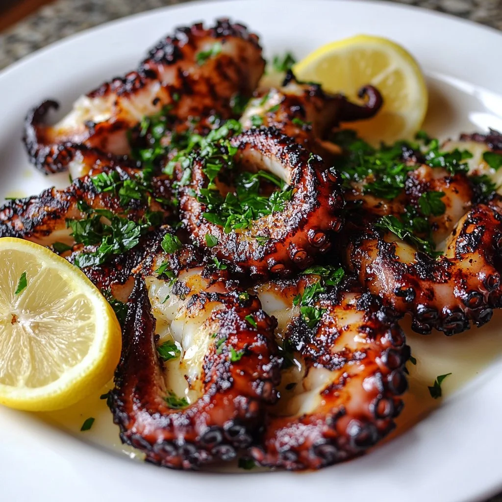 Grilled Octopus Seafood Dish