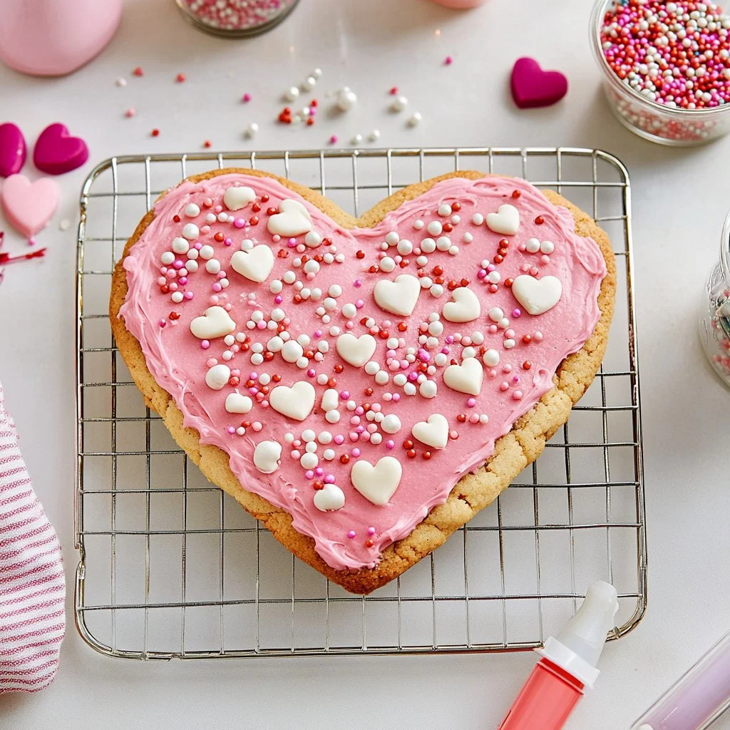 Heart Shaped Cookie Cake
