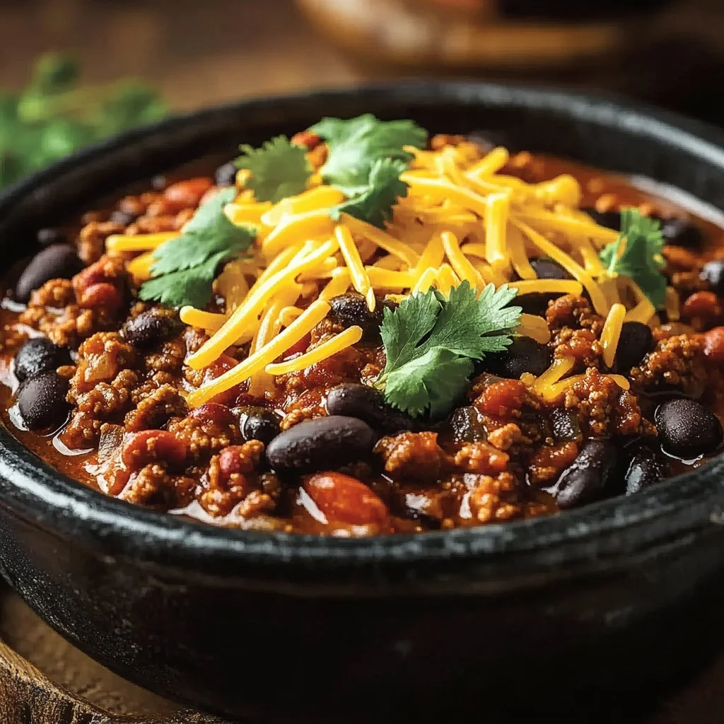 Hearty Crockpot Spaghetti Chili Bake