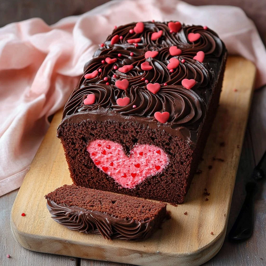 Hidden Heart Chocolate Loaf Cake