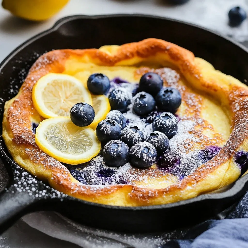 Homemade Blueberry Lemon Dutch Baby