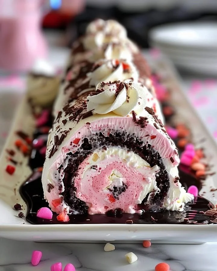 Homemade Neapolitan Roll Cake