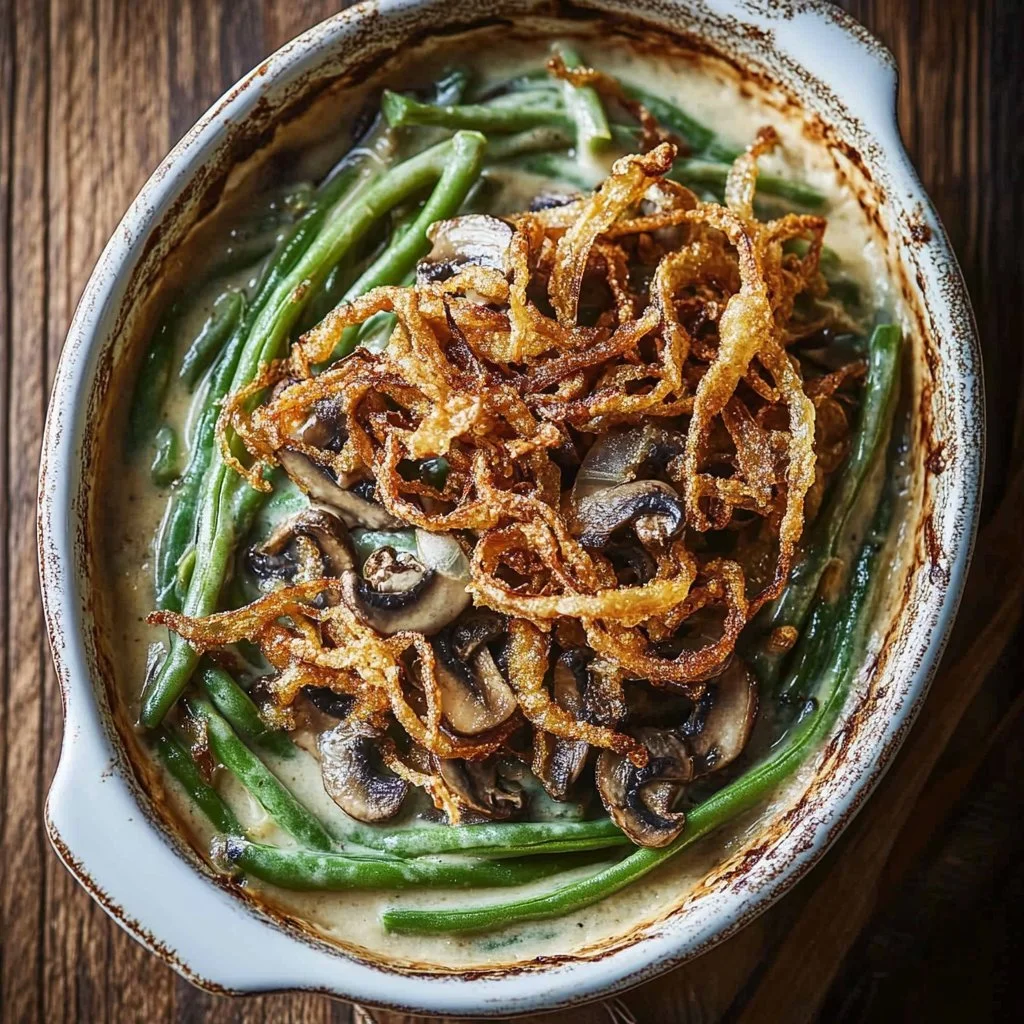 Irresistible Campbell’s Green Bean Casserole