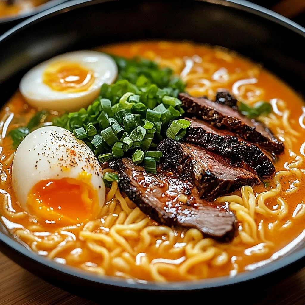 Irresistible Korean Beef Ramen with Creamy Spicy Sauce