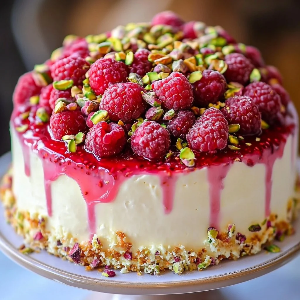 Lush Raspberry Pistachio Cheesecake Delight