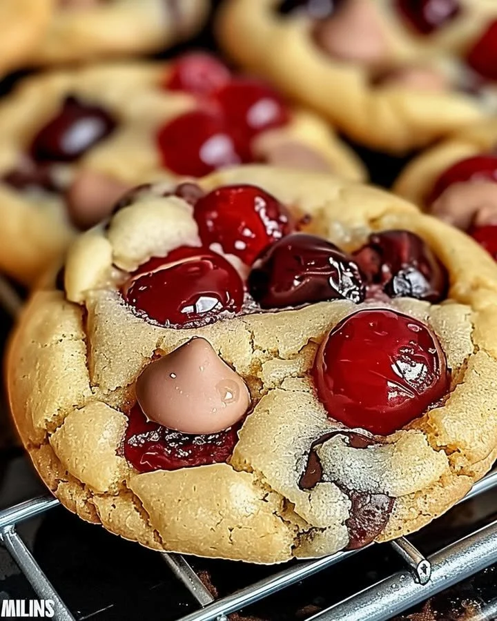 Maraschino Cherry Chocolate Chip Cookies