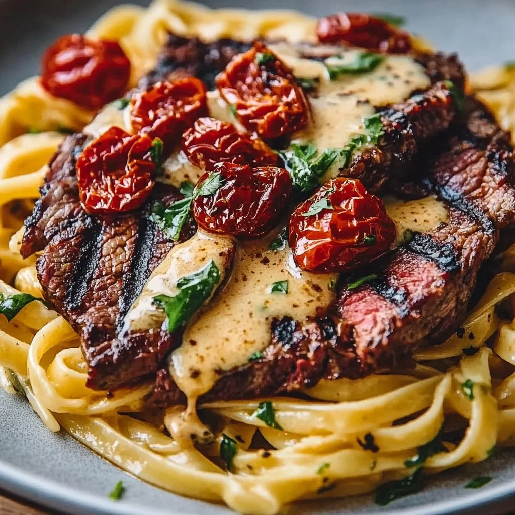 One-Pan Spicy Honey Garlic Steak Pasta