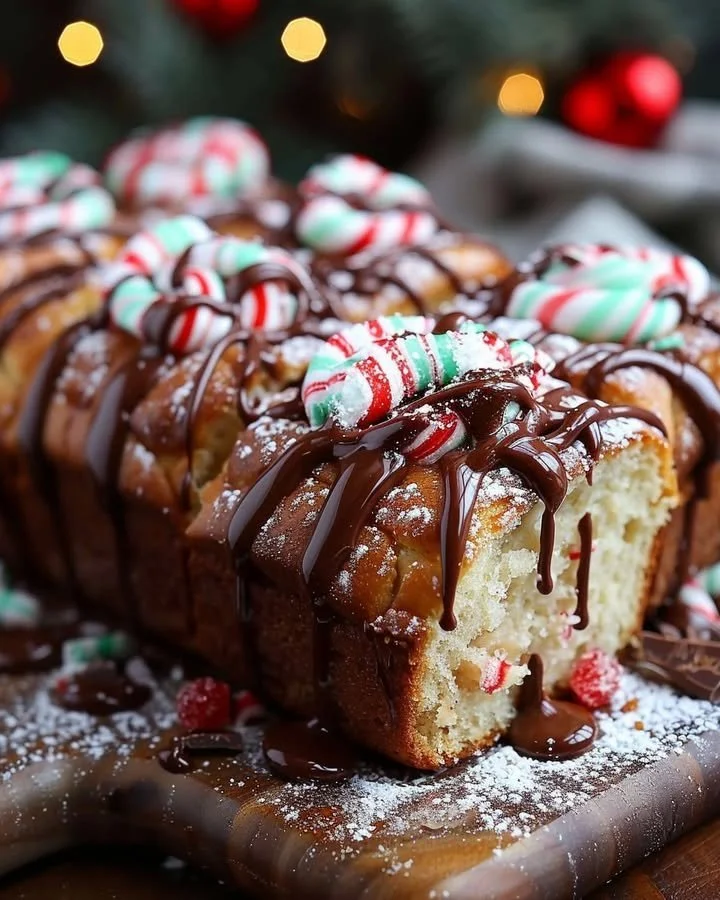 Peppermint Hot Cocoa Pull-Apart Bread