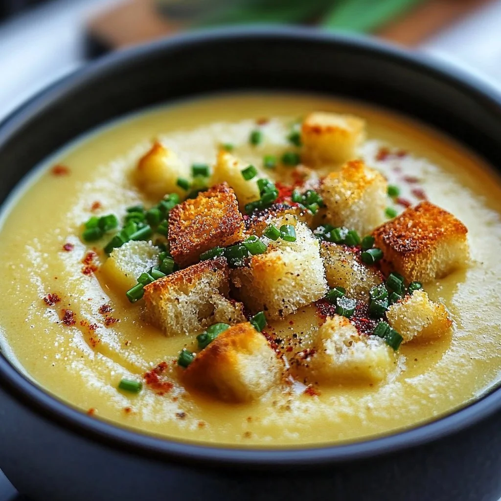 Roasted Garlic Potato Soup