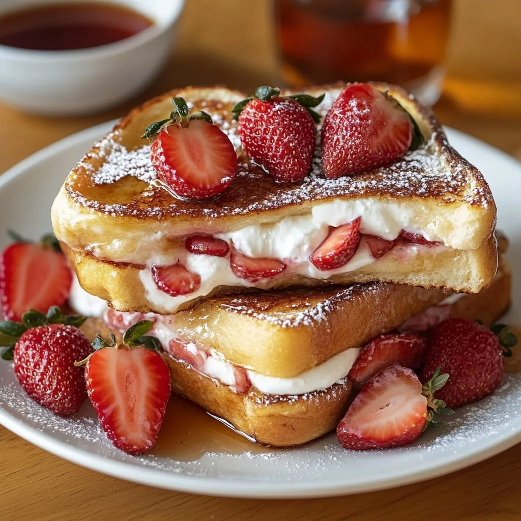 Strawberry Cheesecake Stuffed French Toast