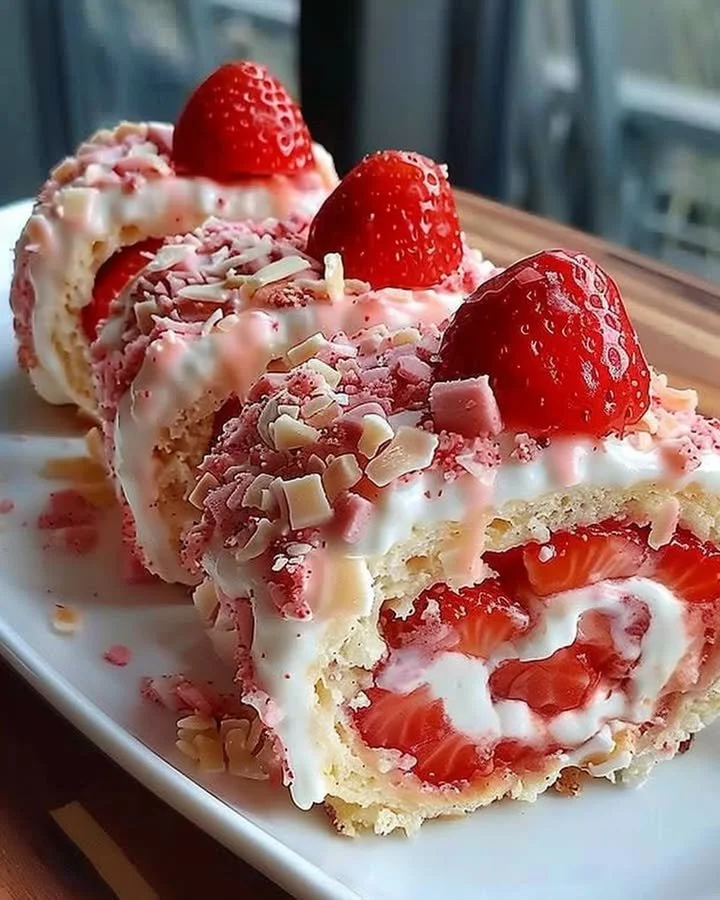 Strawberry Cheesecake Sweet Rolls