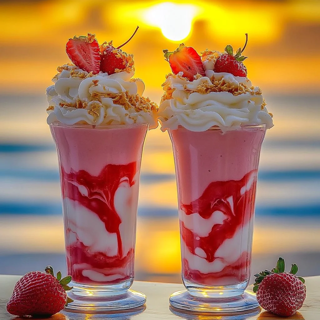 Strawberry Pina Colada with Malibu Frosting