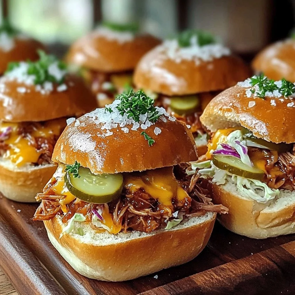 Tangy Mustard BBQ Chicken Sliders