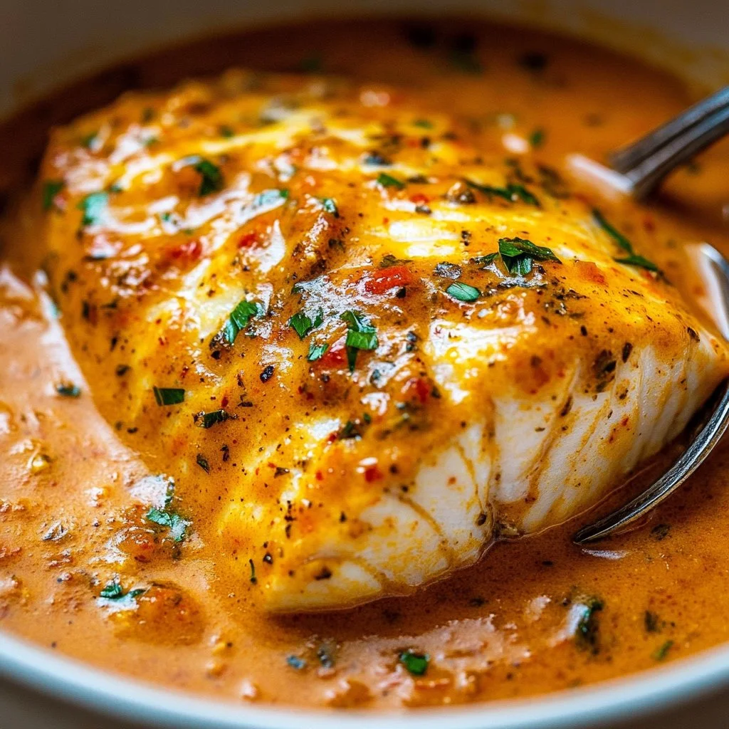 Tilapia in Roasted Pepper Sauce