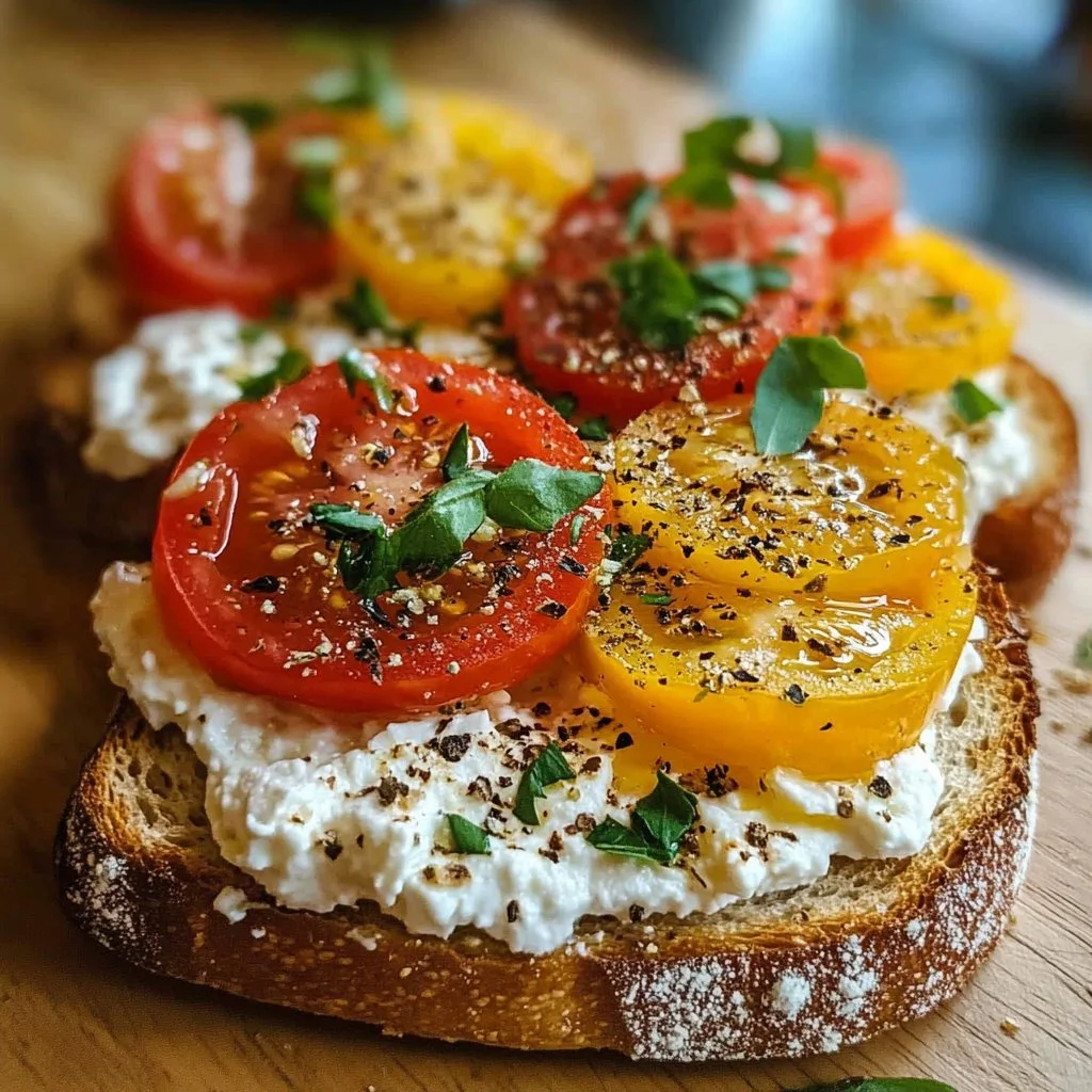 Tomato and Cottage Cheese Toast