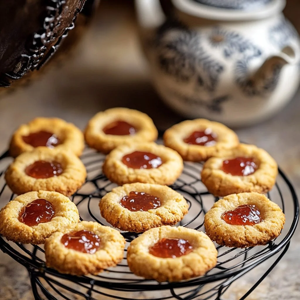 Vegan Apple Pie Thumbprint Cookies