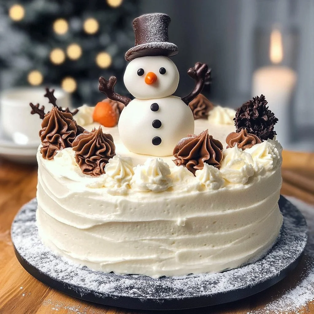 Vegan Snowman Cake Recipe