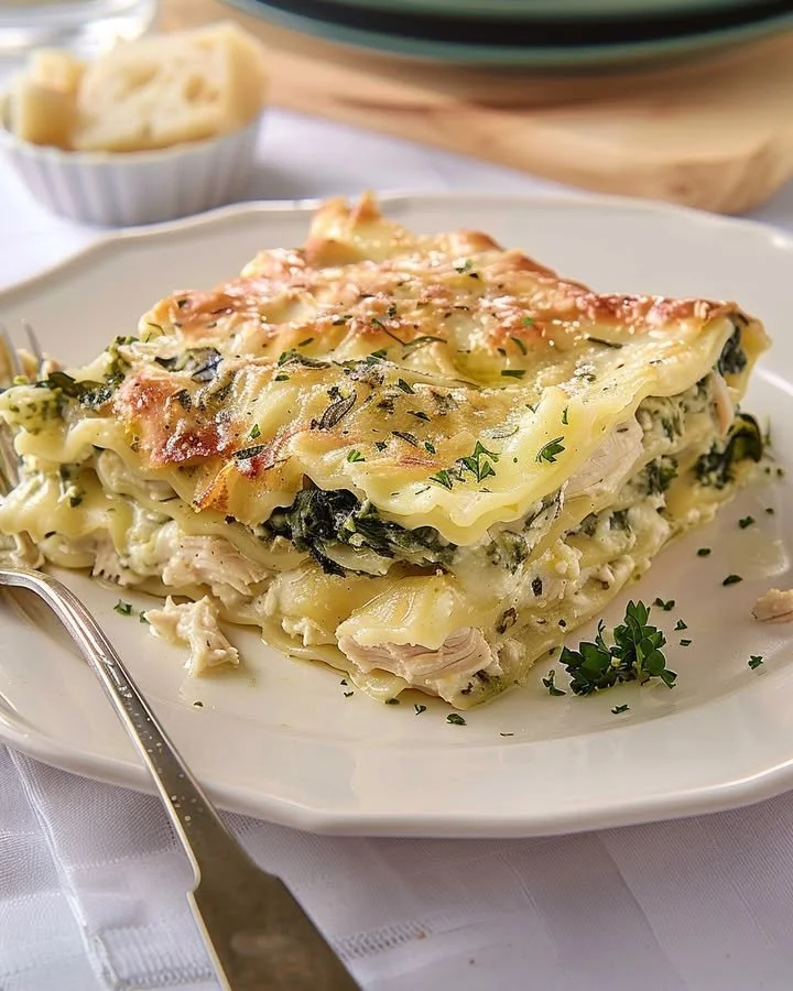 White Cheese Chicken Lasagna