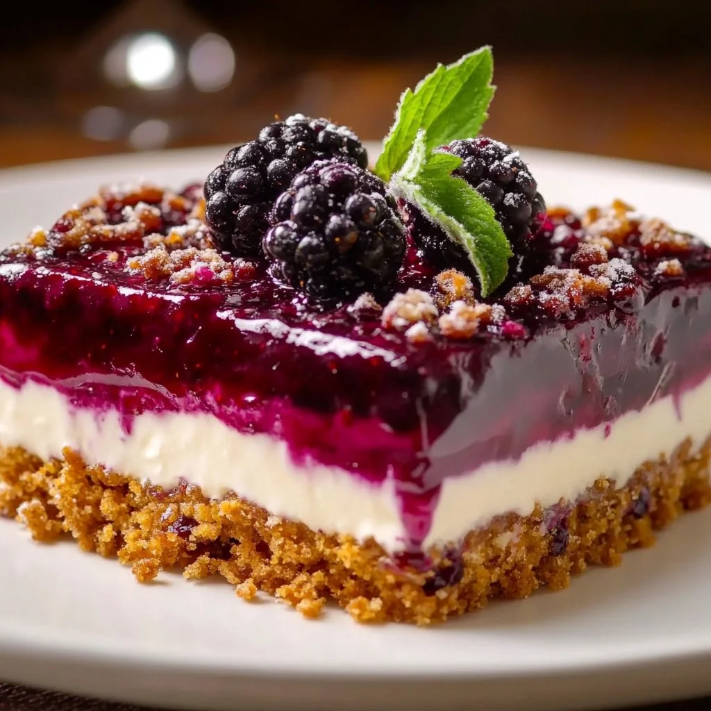 Blackberry Pretzel Dessert