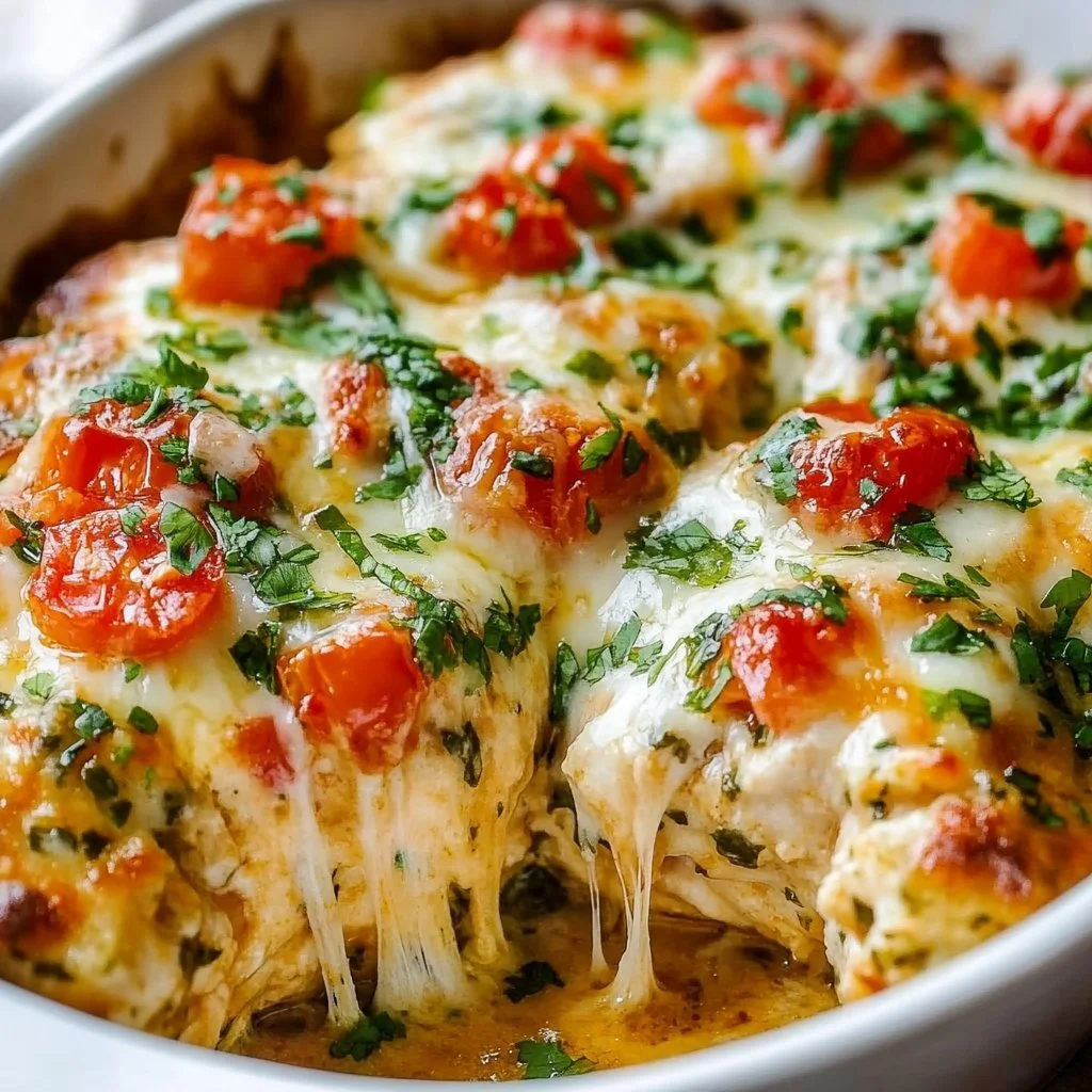 Cheesy Chicken Salsa Bake