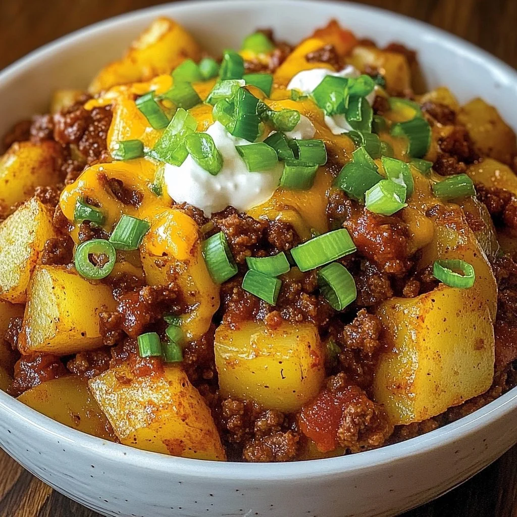 Chili Cheese Potato Skillet