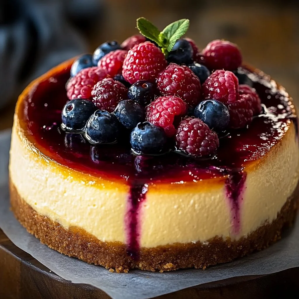Citrus Berry Burnt Cheesecake