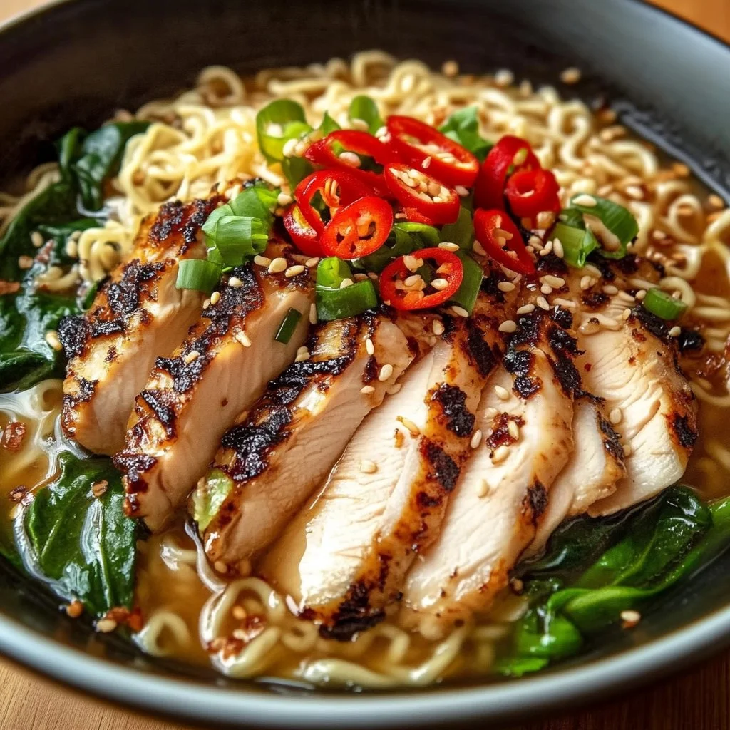 Creamy Garlic Chicken Ramen