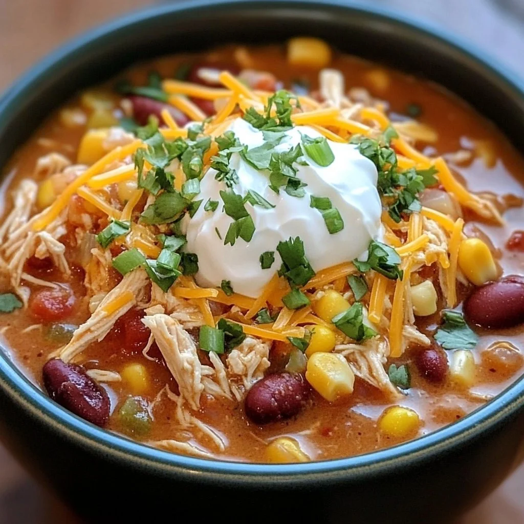 Crockpot Cream Cheese Chicken Chili