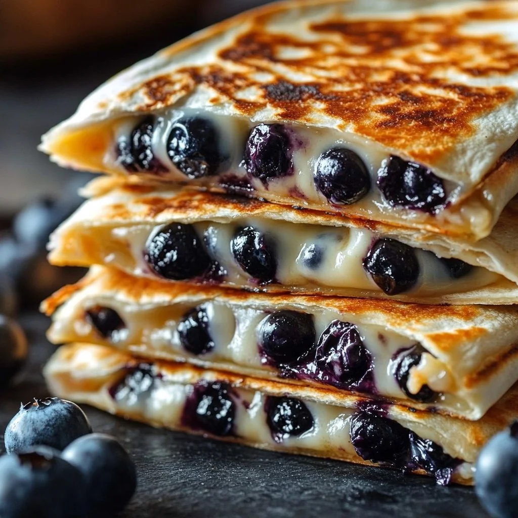 Easy Blueberry Breakfast Quesadilla