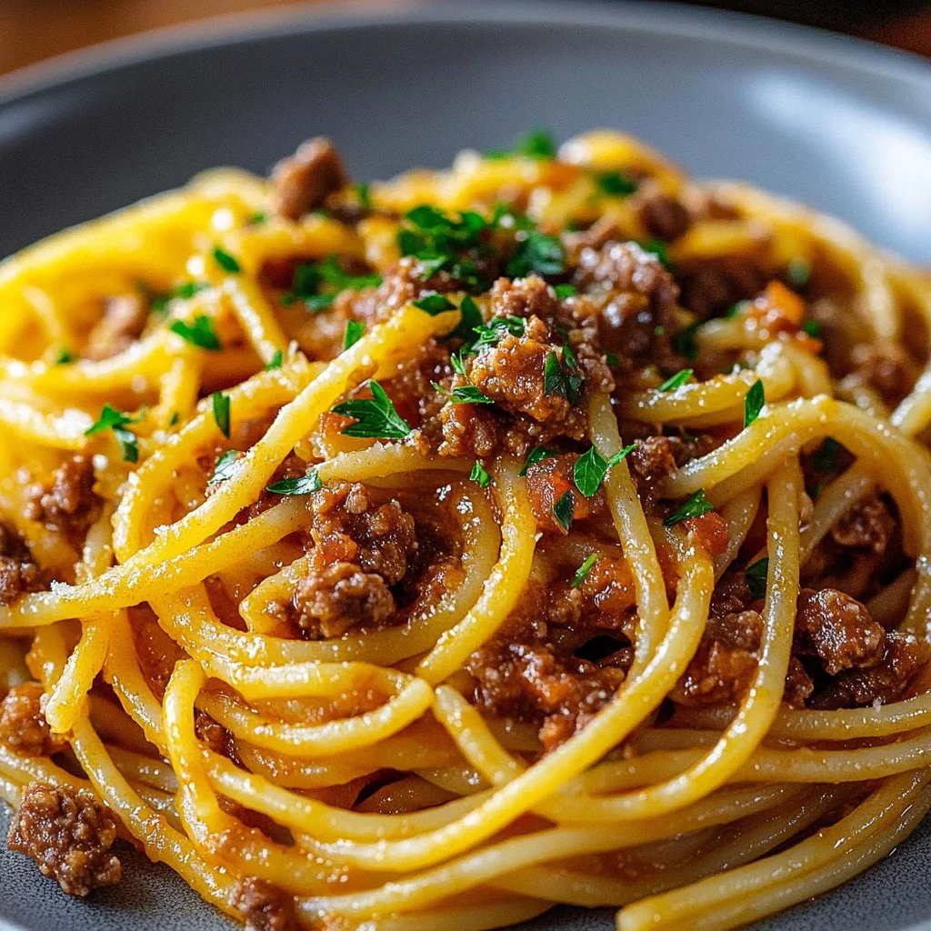 Garlic Butter Beef Pasta