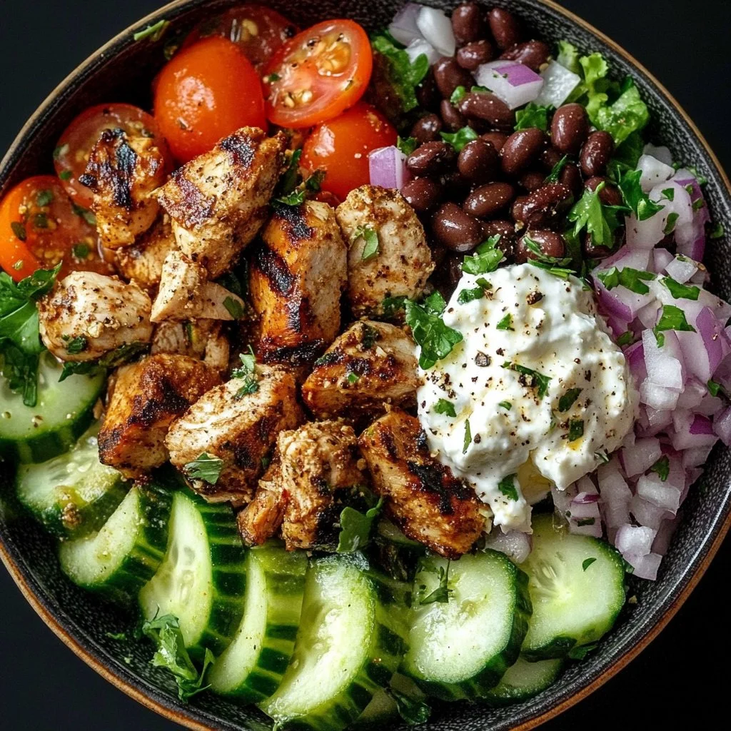 Greek Chicken Gyro Bowls