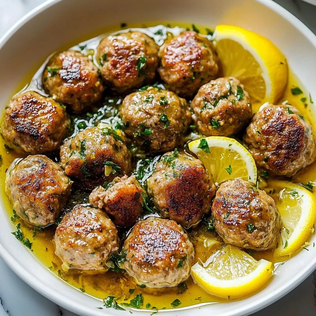 Greek Meatballs in Lemon Sauce