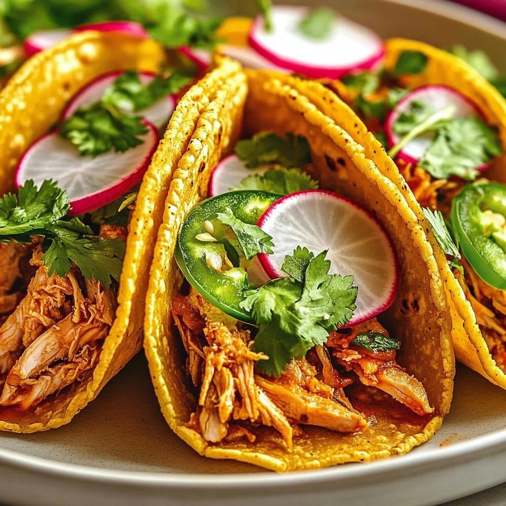 High Protein Instant Pot Chicken Tacos