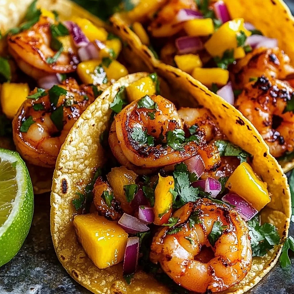 Honey Chipotle Shrimp Tacos