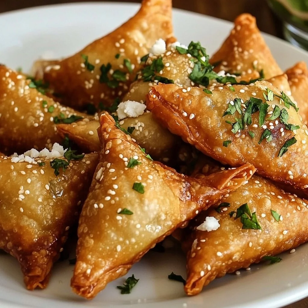 Hot Honey Feta Wonton Rolls