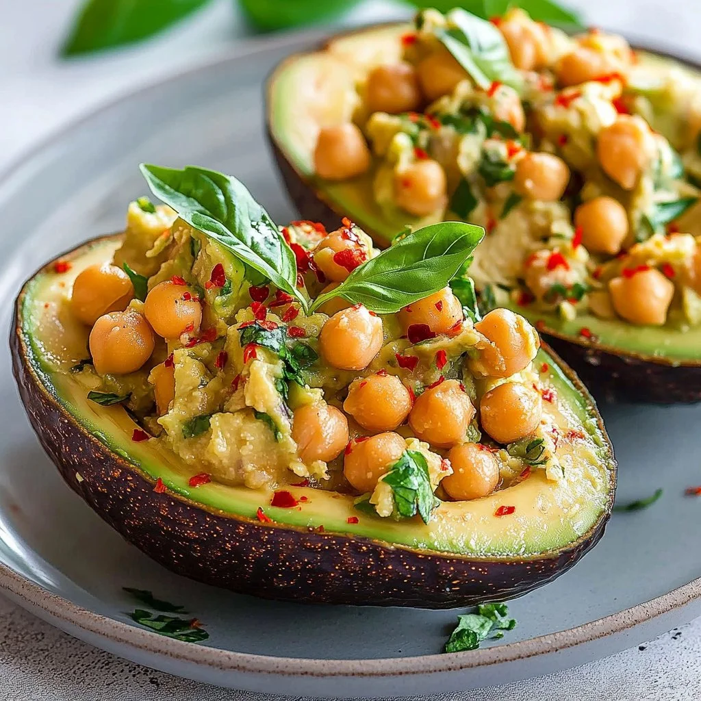 Mashed Chickpea Salad with Greek Yogurt