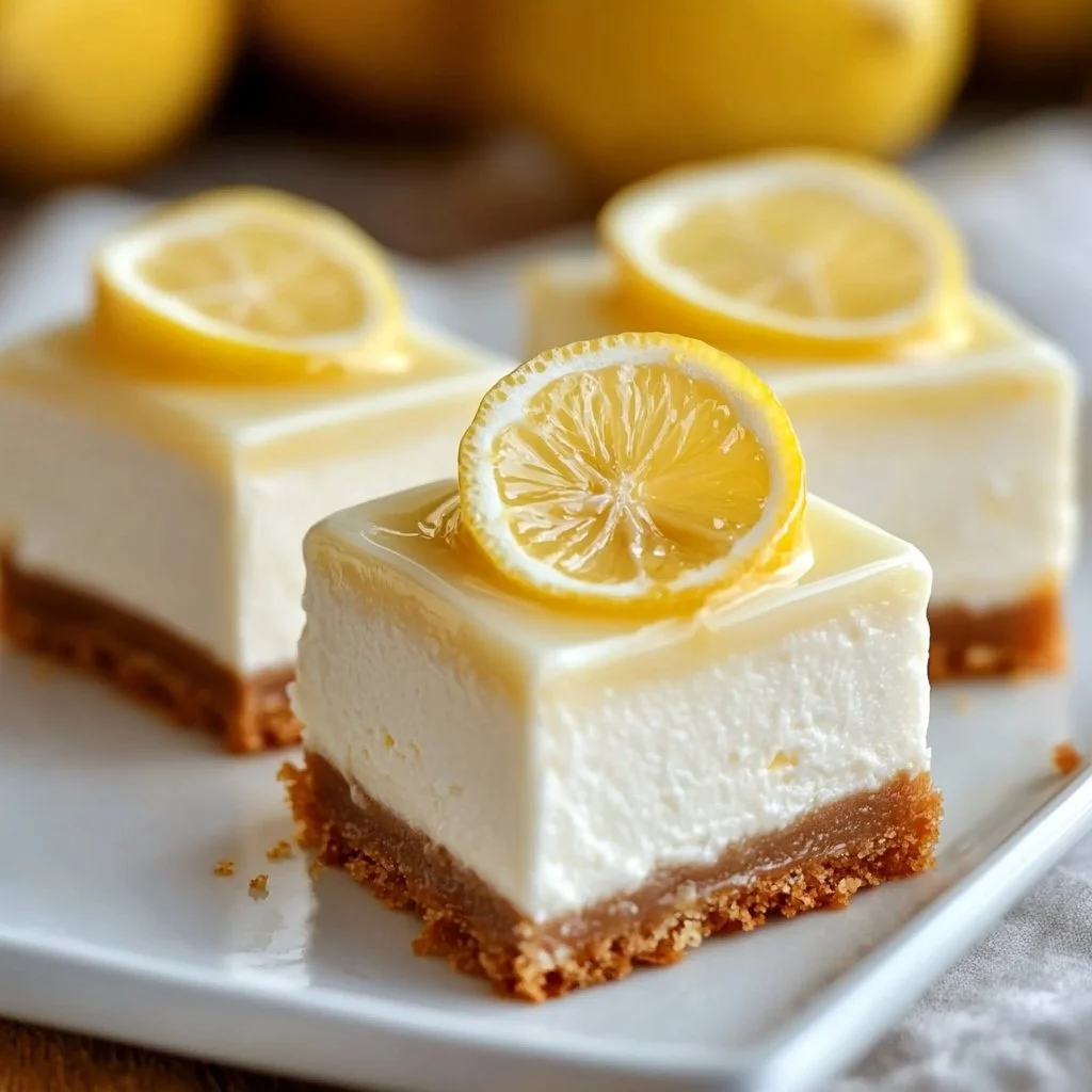 No-Bake Lemon Cheesecake Bars