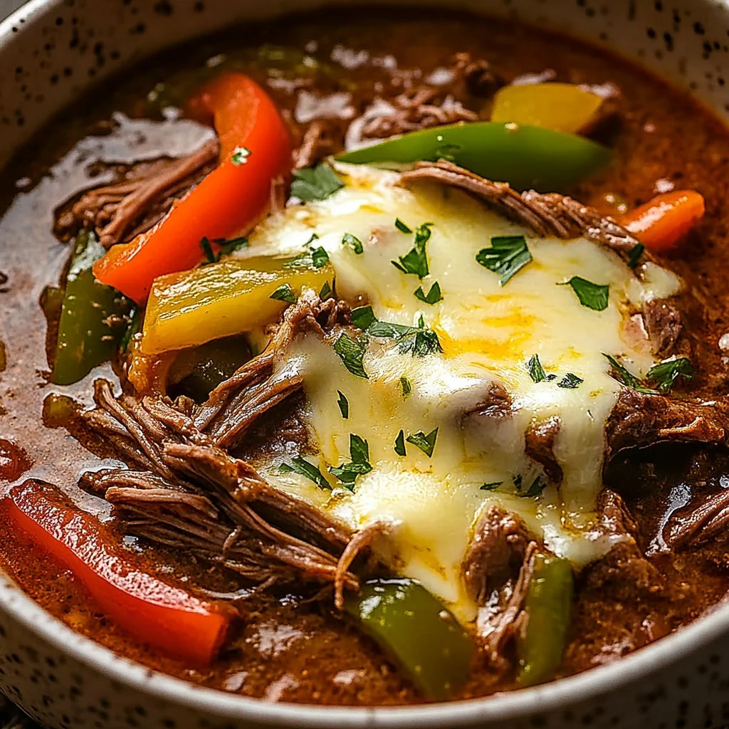 Philly Cheesesteak Soup