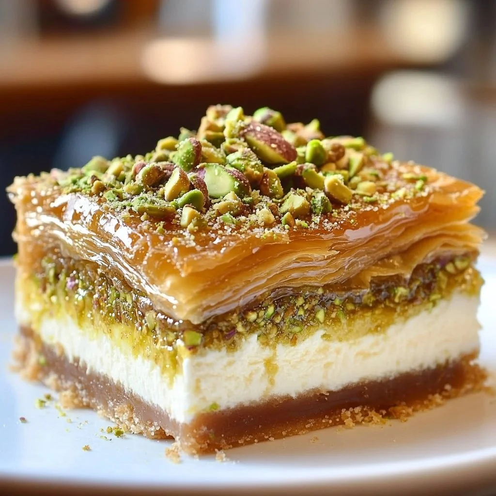 Pistachio Baklava Cheesecake