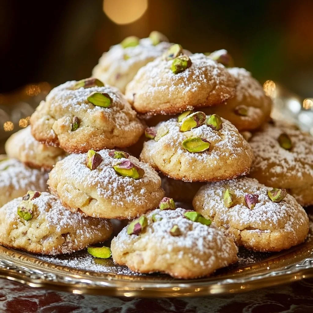 Pistachio Wedding Cookies