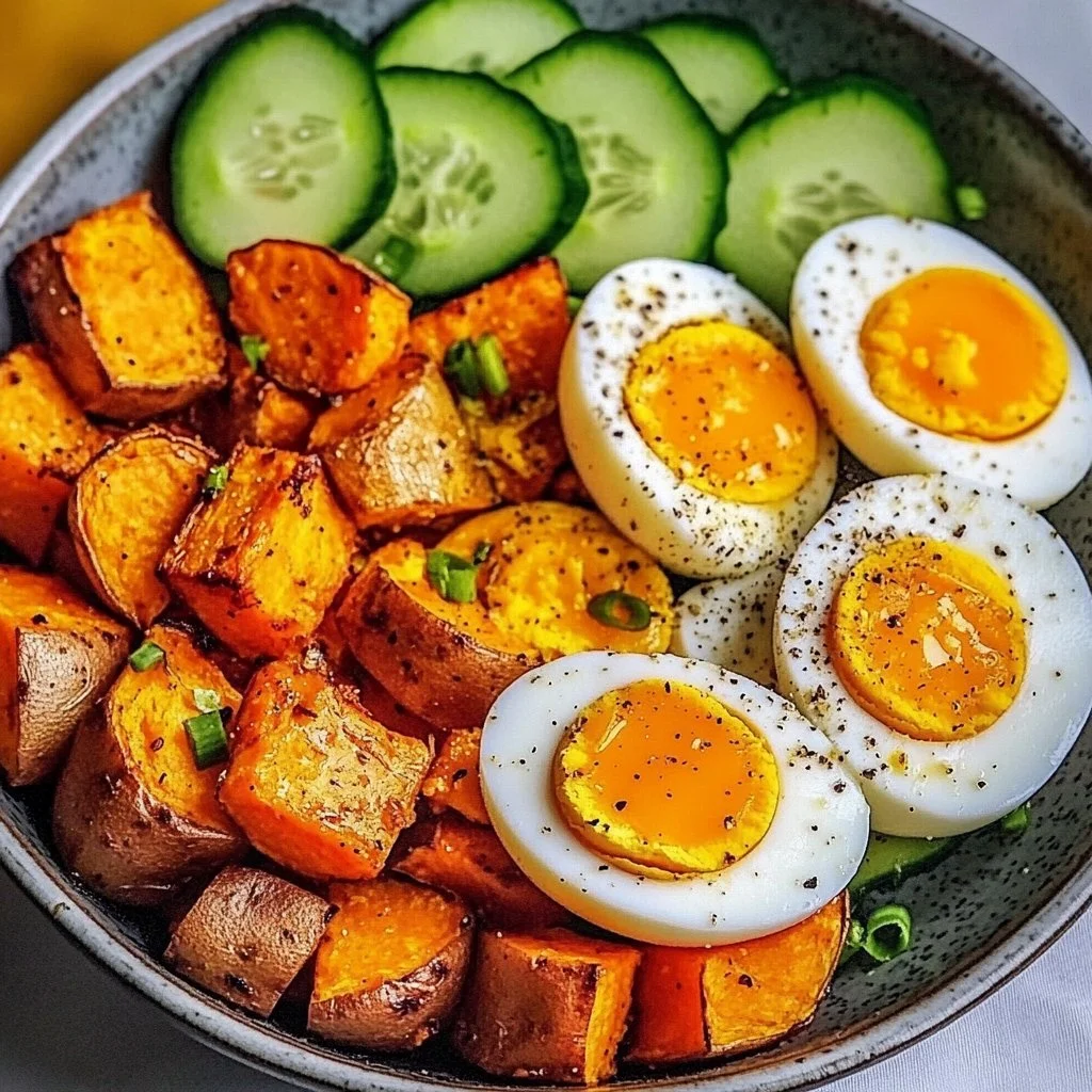 Roasted Sweet Potato Egg Power Bowl