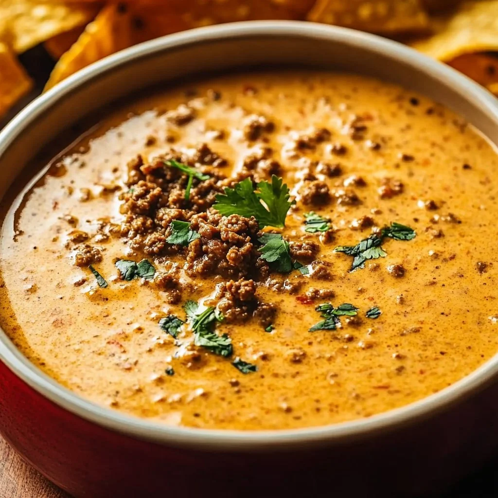 Simple Ground Beef Cottage Cheese Queso