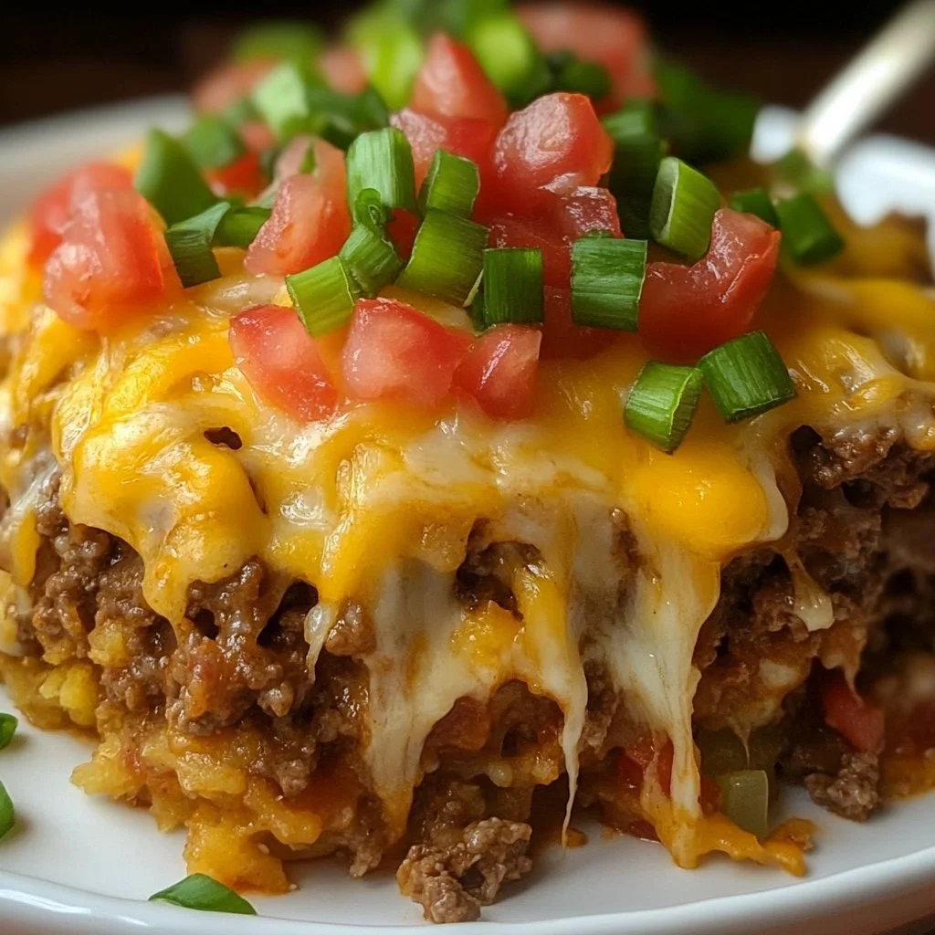 Slow-Cooked Taco Beef and Hash Brown Casserole