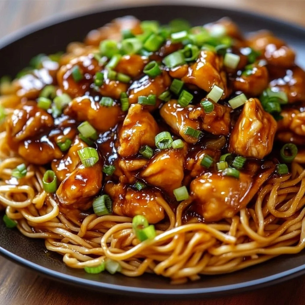 Sticky Garlic Chicken Noodles