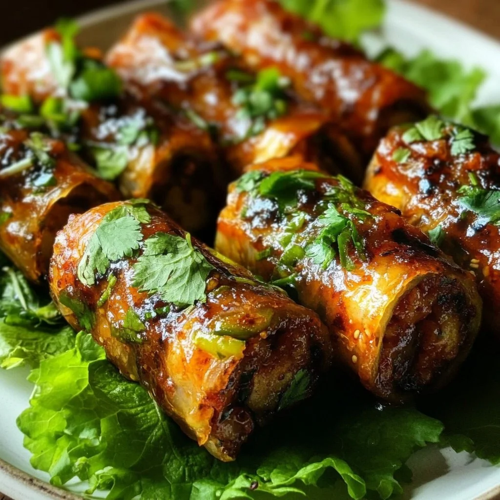 Thai Basil Beef Rolls