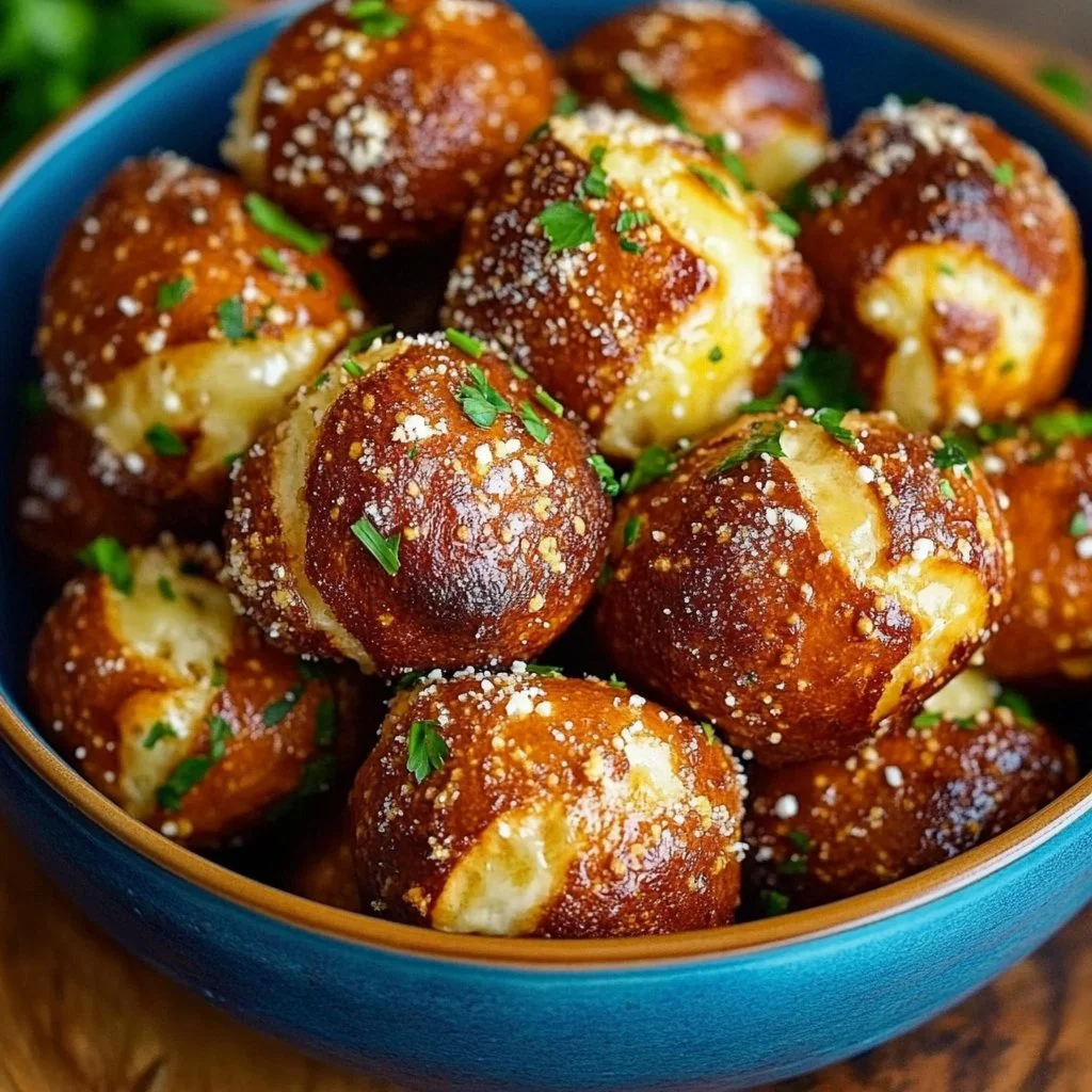 Warm Pretzel Bites Loaded with Gooey Melted Cheese